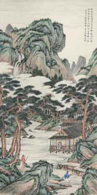 陈达 丁亥（1947年）作 山水 立轴